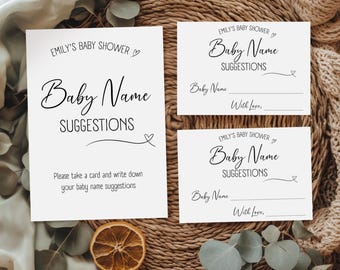 Gra „Propozycje imion dla dzieci”: Gra na baby shower do wydrukowania (do natychmiastowego pobrania)