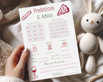Ciao Bambino Baby Shower Game: Predictions & Advice Cards (Digital Download)