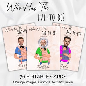 Editable Who Has The Daddy Game, Baby Shower Scratch Off Template, Digital Download, Fun Party Game