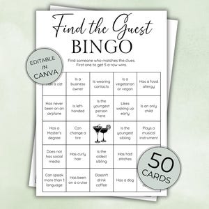 Plantilla de Bingo para Conocerse Mejor, Juego Rompehielos para Fomentar el Trabajo en Equipo, Tarjetas de Bingo para Networking en el Trabajo, Actividad Social Divertida