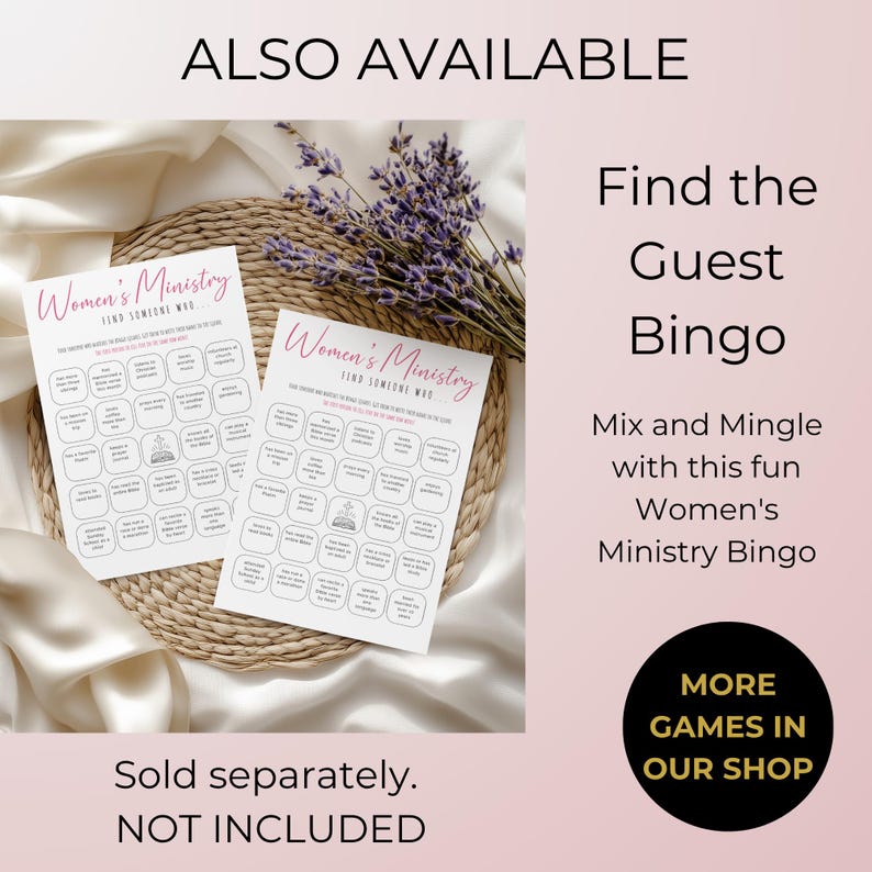 Womens Ministry Icebreaker Game, Fun Printable for Bible Study, Womens ...