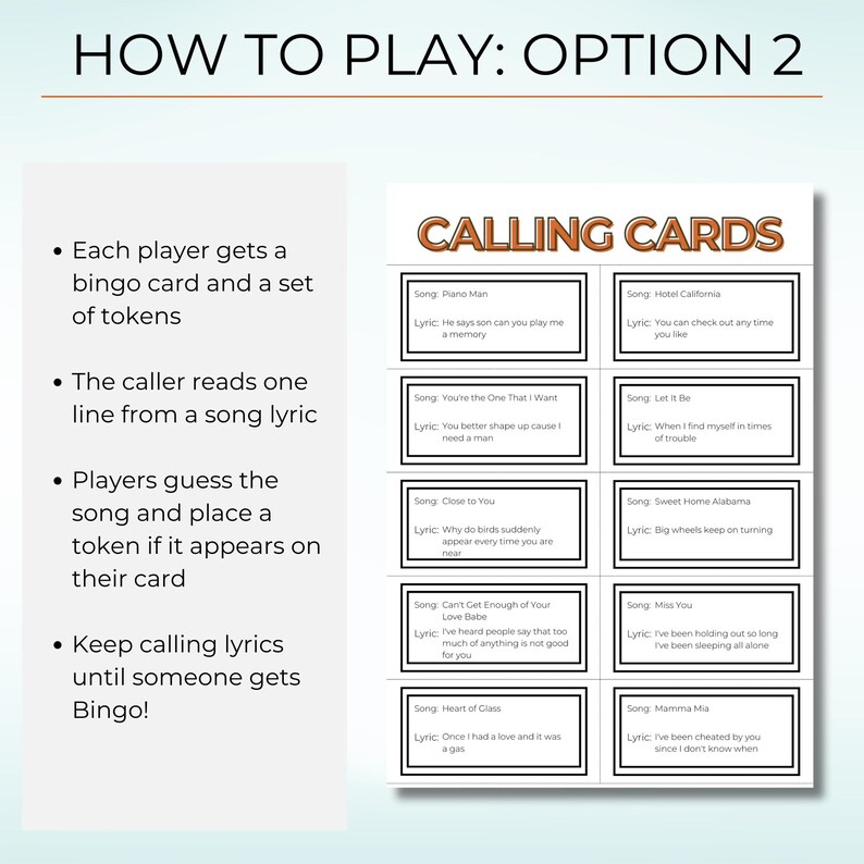 70s 80s 90s Music Bingo, Decades Bingo, Printable Game with 100 Cards, Spotify Playlist,  Family Reunion or Office Party