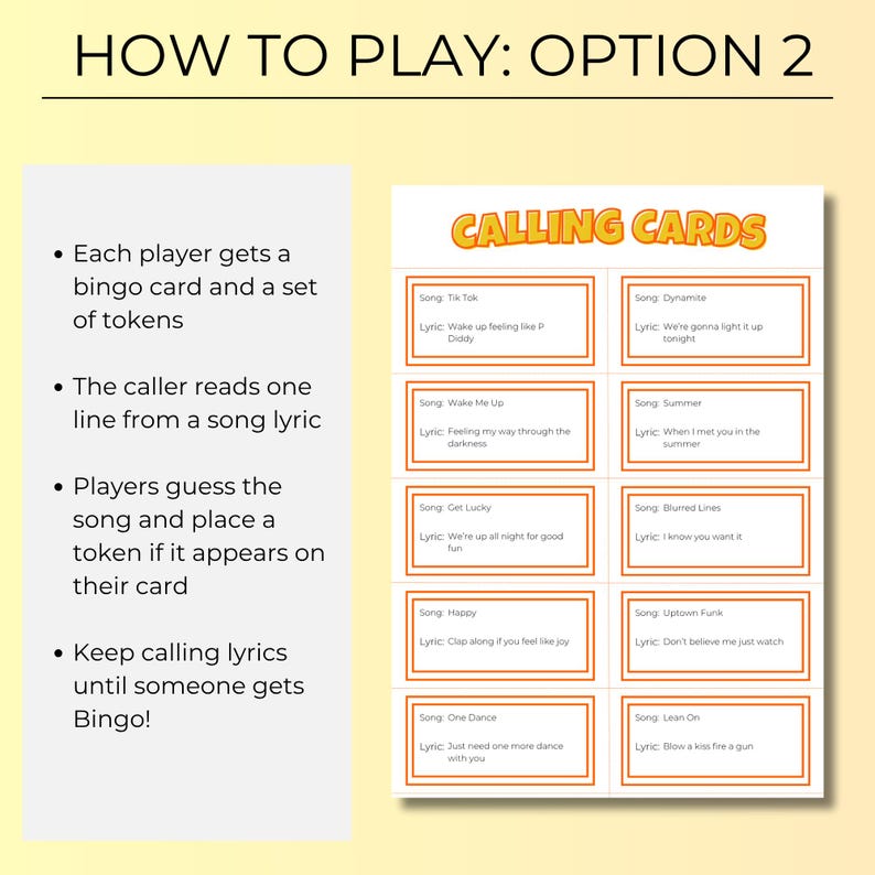 Summer Hits Music Bingo, Fun Printable Game, 200 Cards for Pool Parties, BBQs, and Family Gatherings, Spotify Playlist, Instant Download