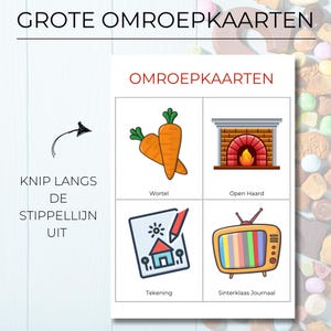 Sinterklaas Bingo Spel Printbaar, 100 Unieke Kaarten, Sinterklaas Activiteit voor Kinderen, School, Pakjesavond of Familiefeest