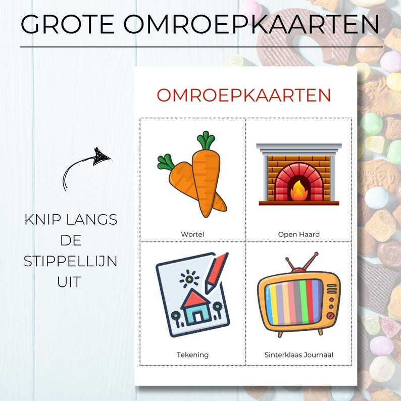 Sinterklaas Bingo Spel Printbaar, 100 Unieke Kaarten, Sinterklaas Activiteit voor Kinderen, School, Pakjesavond of Familiefeest