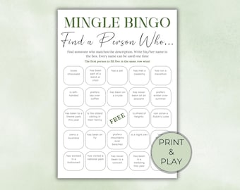 Getting to Know You Bingo, Fun Icebreaker Game for Office Parties, Team Building, Printable Networking Activity