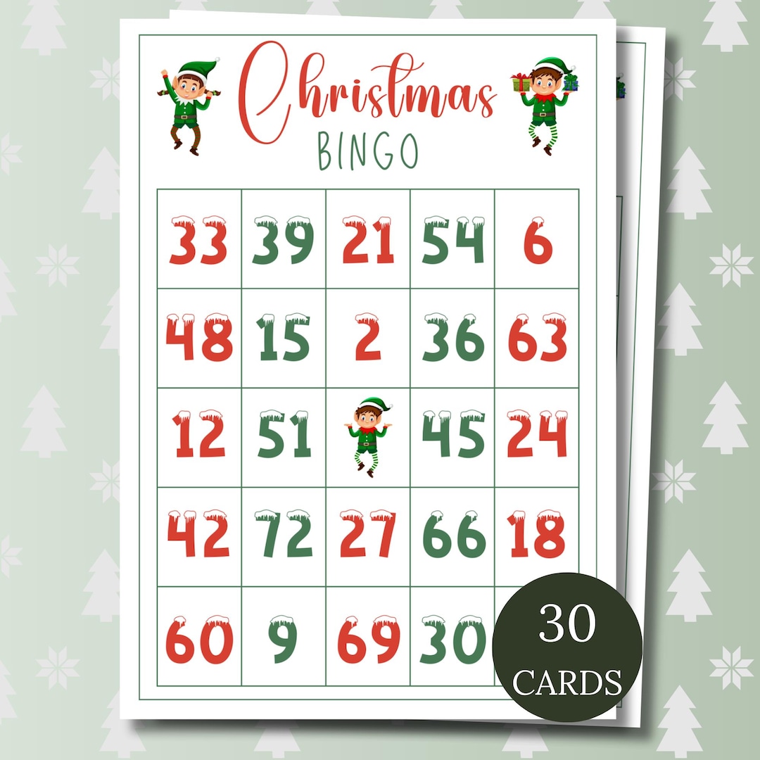 Christmas Number Bingo Printable - 30 Unique Bingo Cards for Xmas Family Games, Fun Christmas Bingo, Holiday Party Game, Instant Download - Etsy christmas-number-bingo-printable-30-unique-bingo-cards-for-xmas-family-games-fun-christmas-bingo-holiday-party-game-instant-download-etsy