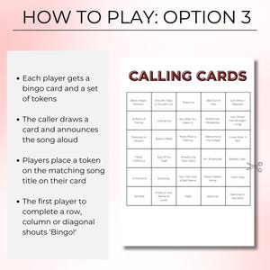 Rock and Roll Music Bingo, Printable Party Game, 100 Unique Cards, Instant Download, Fun Music Activity