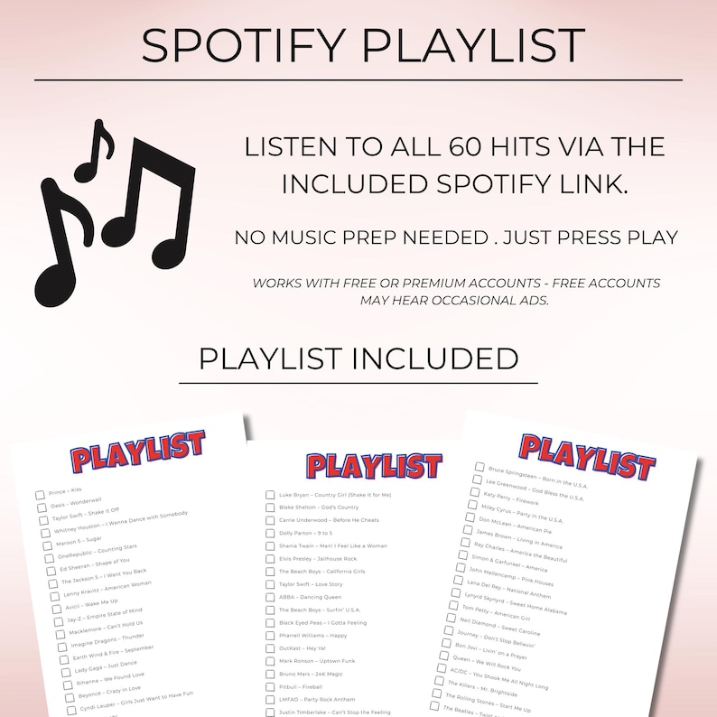 4th of July Music Bingo, Patriotic Party Game, 50 Printable Cards, Digital Download for Independence Day Fun