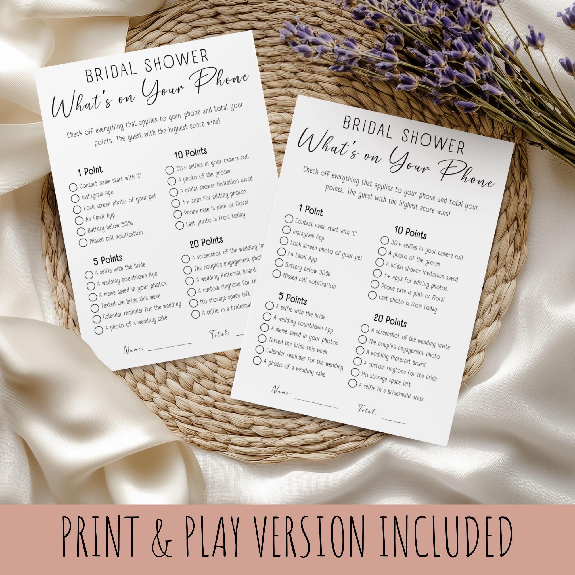 Bridal Shower Phone Game: Fun Printable, Editable in Canva (digital  Download) - Etsy, image size:2000x2000