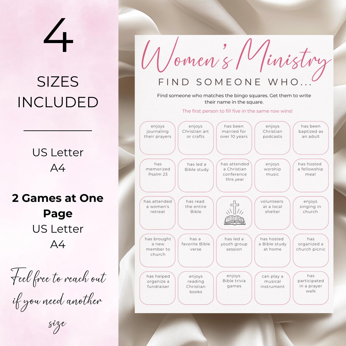 Women's Ministry Find the Guest Bingo, Find Someone Who Bingo ...