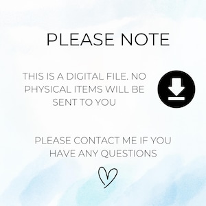 Digital download notice for Mingle Bingo, no physical product will be shipped