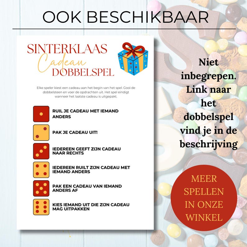 Sinterklaas Bingo Spel Printbaar, 100 Unieke Kaarten, Sinterklaas Activiteit voor Kinderen, School, Pakjesavond of Familiefeest