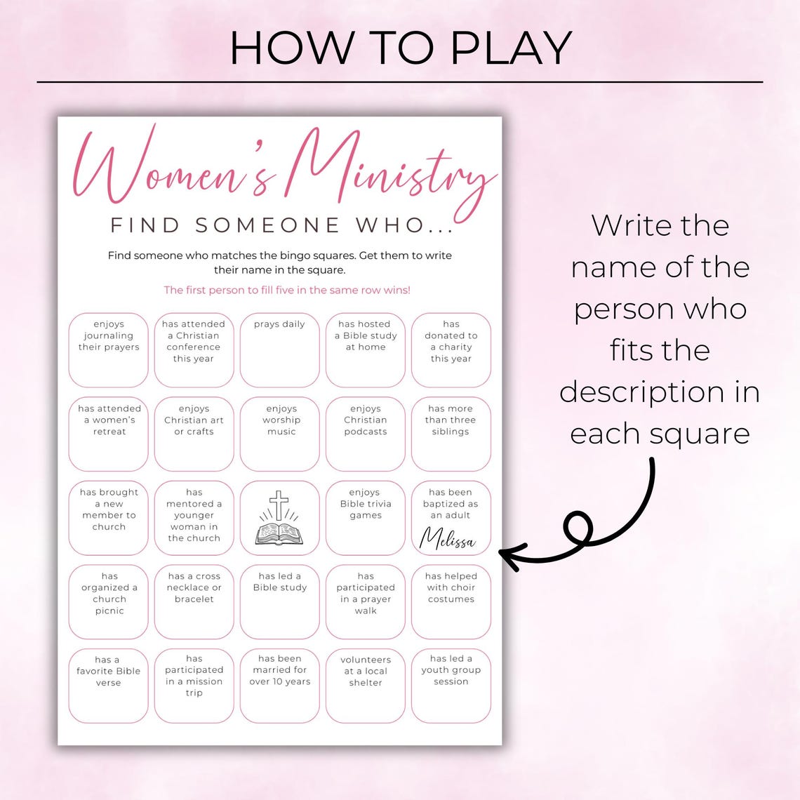 Women's Ministry Find the Guest Bingo, Find Someone Who Bingo ...