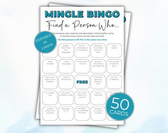 Mix and Mingle Bingo, Apprenez à mieux vous connaître, Trouvez quelqu'un qui, Bingo brise-glace, Bingo sur le lieu de travail, Jeux pour réunion de classe, brise-glace