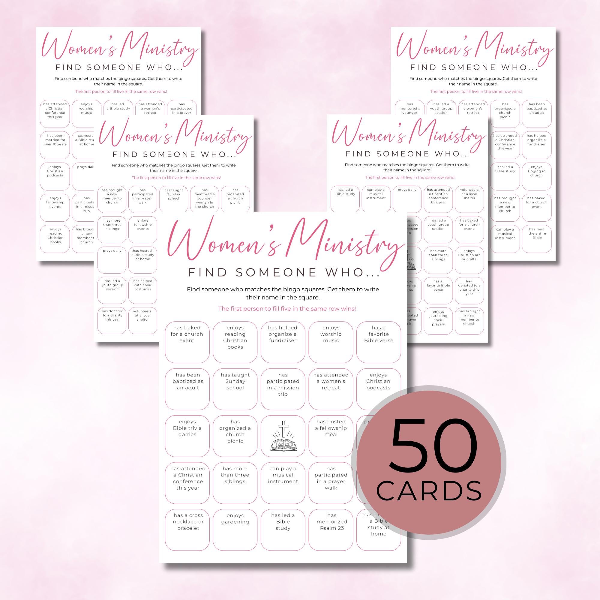 Women's Ministry Find the Guest Bingo, Find Someone Who Bingo ...
