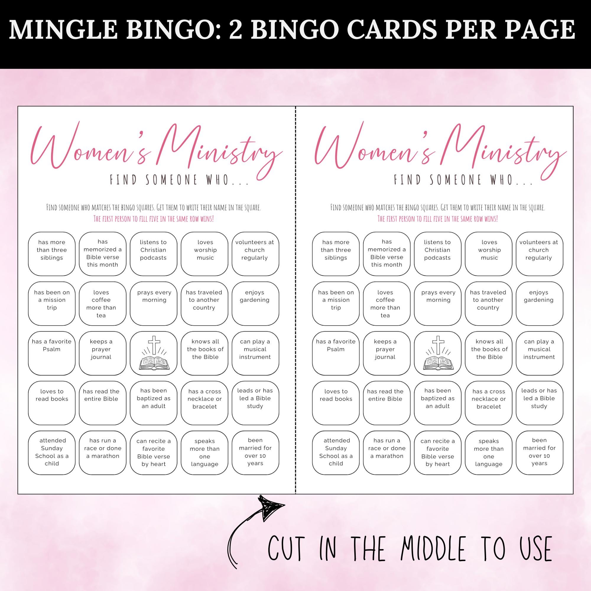 Women's Ministry Find the Guest Bingo, Find Someone Who Bingo ...