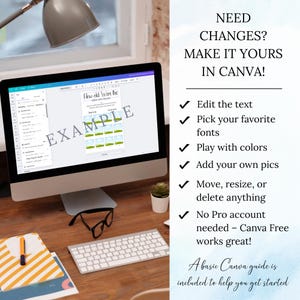 Editable Mingle Bingo template shown in Canva, customize text, fonts, colors and layout easily
