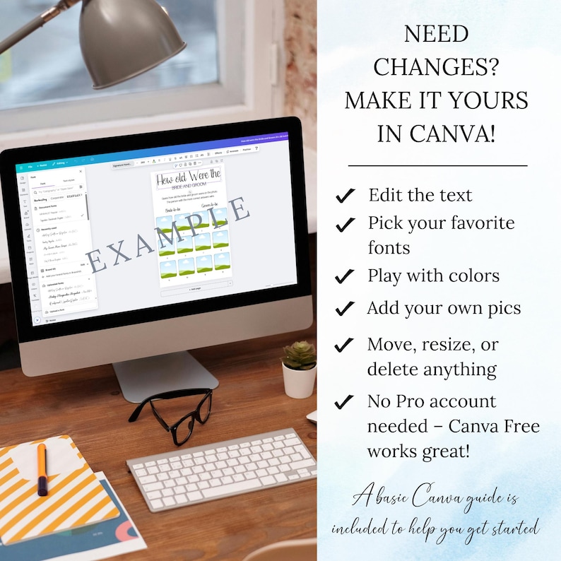 Editable Mingle Bingo template shown in Canva, customize text, fonts, colors and layout easily