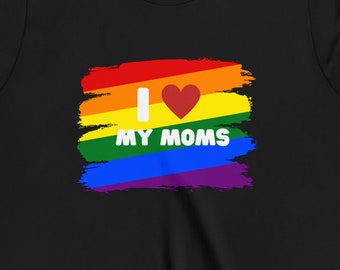 T-shirt à manches courtes pour la jeunesse I love my moms