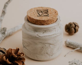 Scented Container Candle - Forest Fir | Handmade natural coconut wax candle with wooden wick and gift box