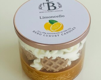 Limoncello Soy Candle: Hand-Poured Citrus Scent, Vegan Decor