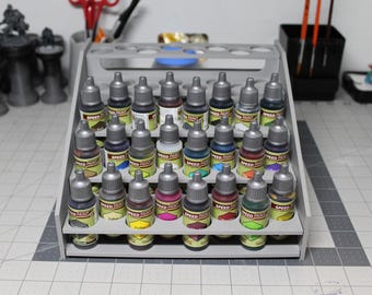 Dropper Bottle Paint Rack: Holds Army Painter, Vallejo, AK Paints