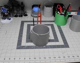 CorpusTech Tank! Large Painting Water Cup! Built in Brush Rack.