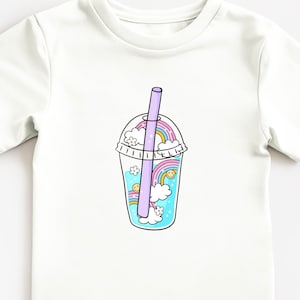 Bubble tea kids t-shirt, sweet drink lover graphic shirt, boba tea toddler t-shirt, gift for boba bubble tea drink lover, asian anime girl