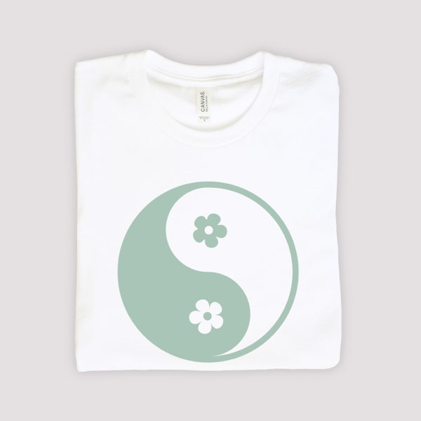 YIN YANG unisex graphic t-shirt, balance mental health shirt, positive spiritual ying tshirt, chinese yinyang gift tee, kawaii cute top