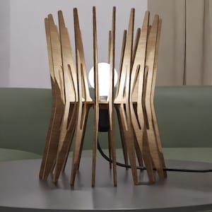 Simple Elegant Laser Cut Table Mood Lamp 3 mm Plywood Digital Download DXF SVG Vector Files Laser Cut Art