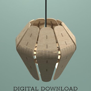 4 mm Plywood Laser Cut Decorative Pendant Lamp SVG DXF Template Glowforge Wooden Lampshade DXF Cnc Pattern Vector Lamp Chandelier Svg