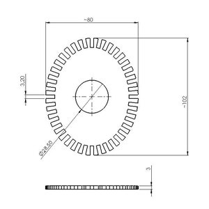 3 mm plywood laserskurna pendellampa SVG DXF-filer | Mall för modern träkrona | Glowforge digital nedladdning bild 11