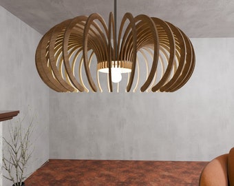 Plywood Laser Cut Pendant Lamp 3 mm Digital Download DXF files