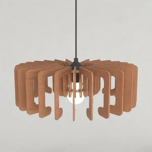 4 mm Plywood Laser Cut Decorative Pendant Lamp SVG DXF Template Glowforge Wooden Lampshade DXF Cnc Pattern Vector Lamp Chandelier Svg