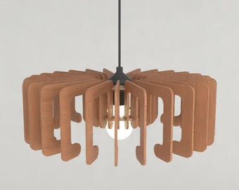 4 mm Plywood Laser Cut Decorative Pendant Lamp SVG DXF Template Glowforge Wooden Lampshade DXF Cnc Pattern Vector Lamp Chandelier Svg