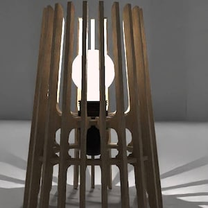 Simple Elegant Laser Cut Table Mood Lamp 4 mm Plywood Digital Download DXF SVG Vector Files Laser Cut Art