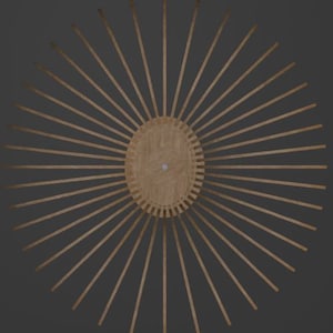 3 mm plywood laserskurna pendellampa SVG DXF-filer | Mall för modern träkrona | Glowforge digital nedladdning bild 7