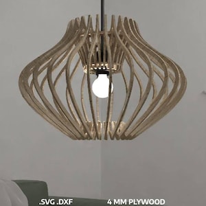 4mm Plywood Laser Cut Pendant Lamp Ceiling Lamp Digital Download DXF SVG Files