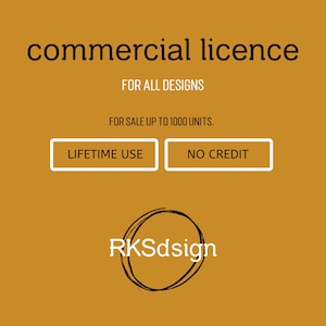 Commercial Use Licence for ALL designs up to 1000 PHYSICAL product sales