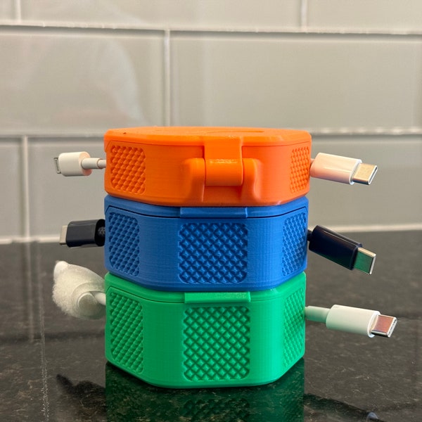 3D Printed Winding Cable Organizer | Tangle-Free Cable Management | Desk Cable Holder | Office Organization | Tech Accessories