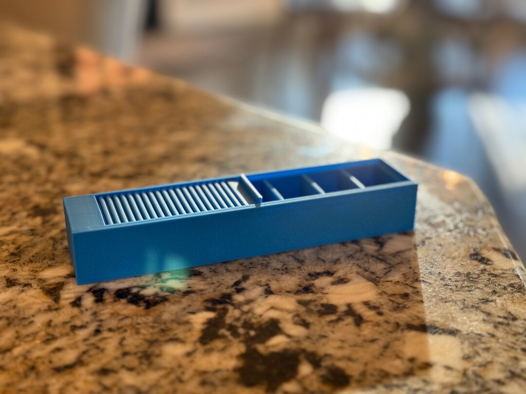 3d-printed Pill Box With Sleek Roller Door Compact Medication Organizer ...