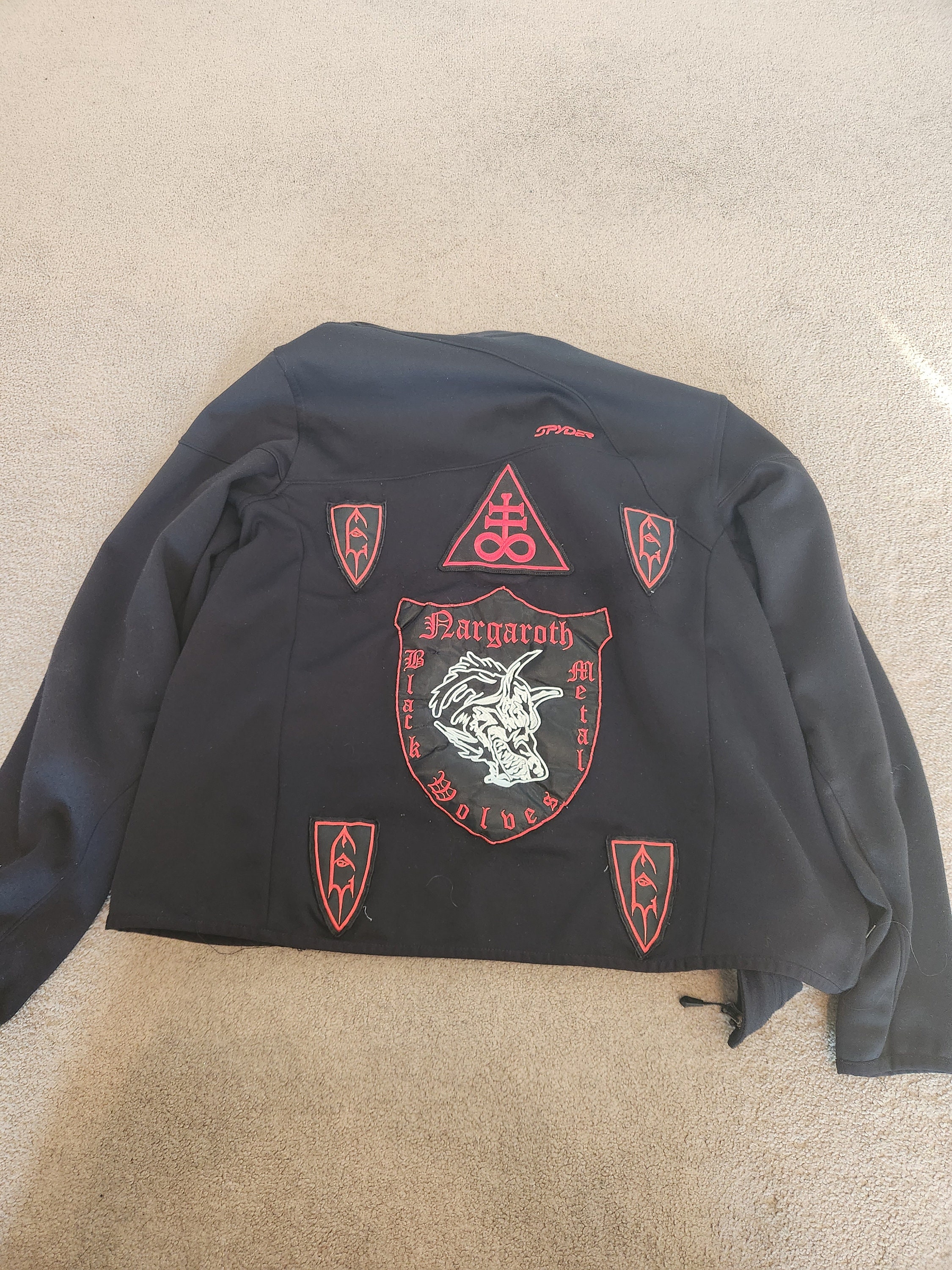 Black metal battle jacket deals