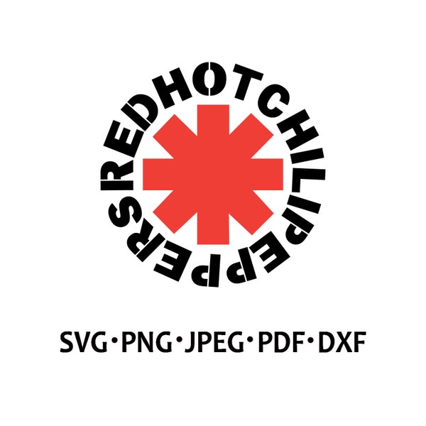 Red Hot Chili Peppers Digital File, SVG, PNG, PDF, Cricut, Silhouette