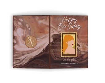 Cumpleaños de astrología femenina de Escorpio Tarjetas de felicitación