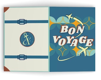 Tarjeta de felicitación de viaje ¡Buen viaje!