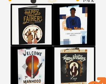 Paquete de tarjetas de felicitación Cards For Him (melanadas)