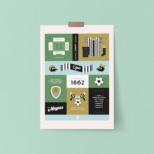 Notts County Football Art Print: Personalized Fan Gift