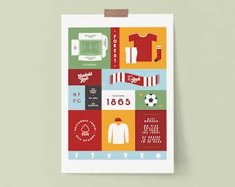 Nottingham Forest Heritage Art Print: Football Club History