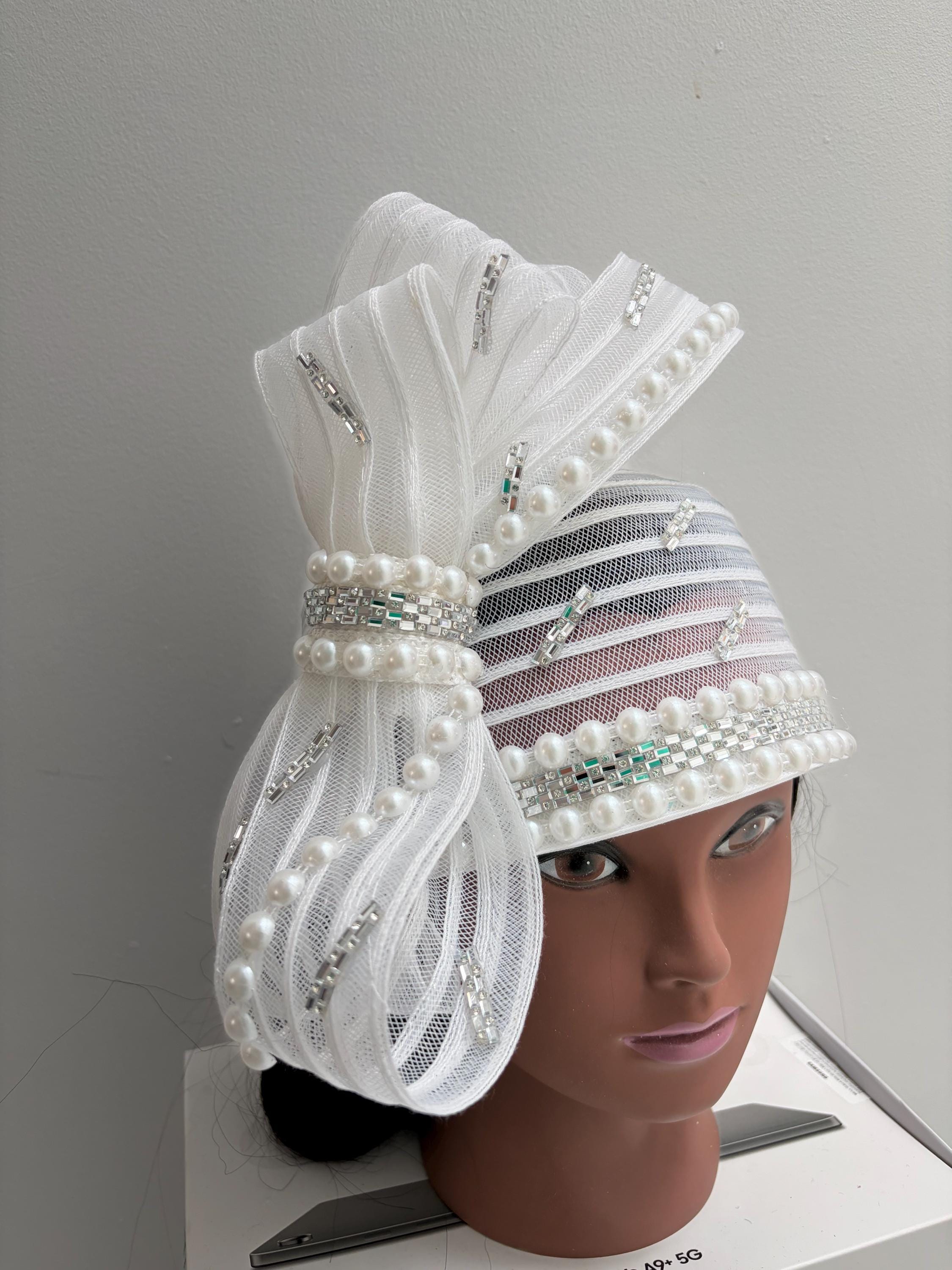 Stunning White 5 Star⭐ Rated Church Brunch Hat With Elegant Rhinestone Brooch IMG_8923web_e242eaf1-3c27-4cdf  main image 4